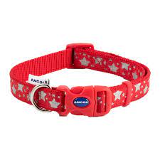 Ancol Reflective Star Red Collar & Lead